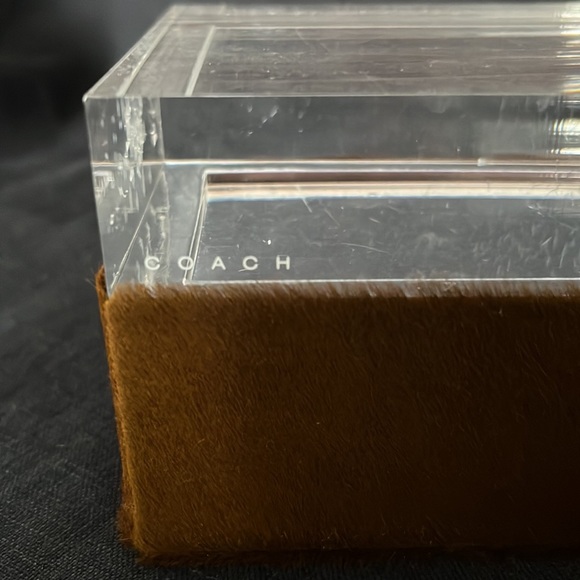 Coach Calf Hair Lucite Top Dresser Box - Picture 6 of 7